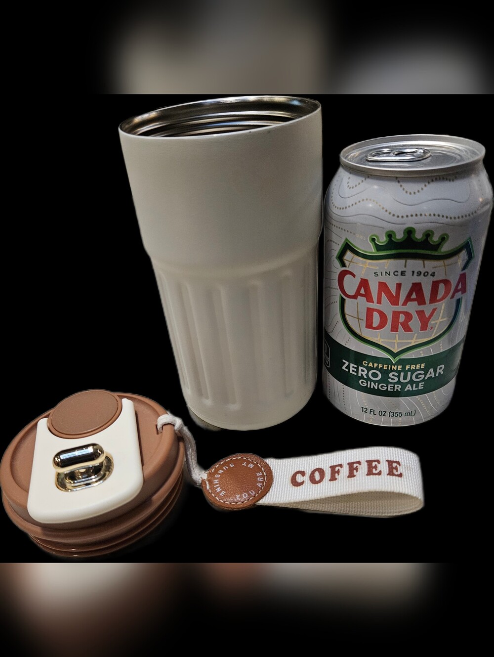 Cream Stainless Travel Tumbler - Insulated Cup
